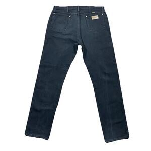 Wrangler Black Denim Jeans 38x35 Straight Leg
